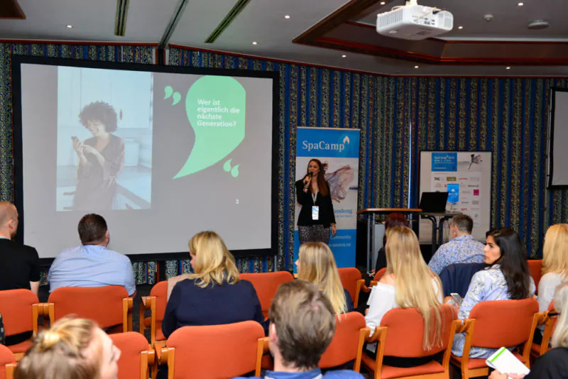 Jennifer Partheymüller in ihrer Session beim SpaCamp 2018 in Hessen. Foto: SC/DH STUDIO, Dirk Holst